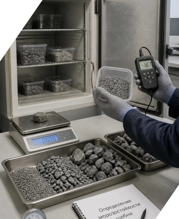 Определение морозостойкости щебня в Юбилейном от 3606 р. | ЭкспертизаРоссия